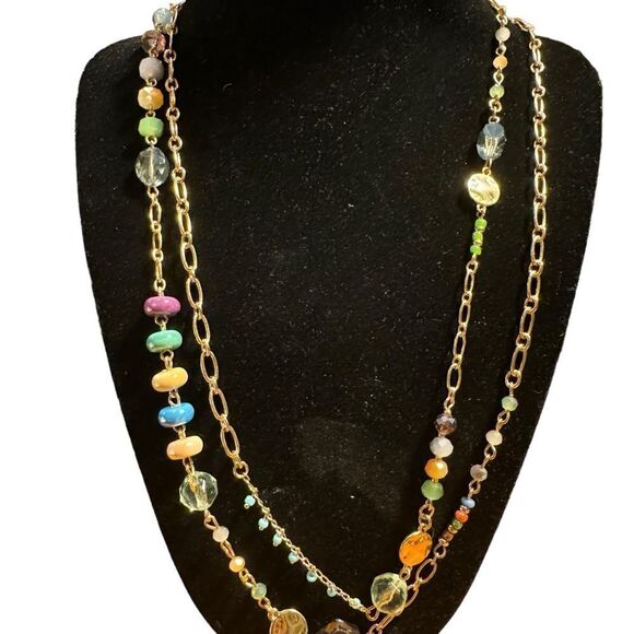Style & Co Gold-Tone Mixed Bead Long Strand Necklace, 42" + 3" Extender - Picture 3 of 6